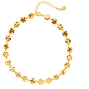 Gold Disc Choker Necklace